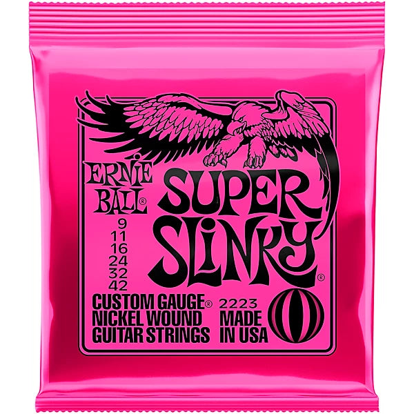 Ernie Ball Super Slinky 2223 Electric Guitar Strings – Nickel 9–42