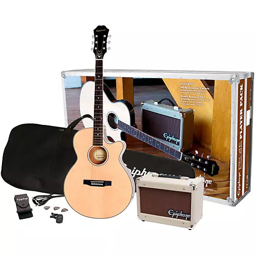 EPIPHONE PR-4E ACOUSTIC ELECTRIC PACK-NATURAL