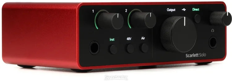 Focusrite Scarlett Solo Studio 4th Gen Recording Bundle | Audio Interface, Condenser Mic & Headphones