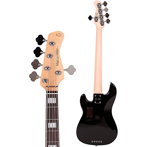Sire Marcus Miller 2nd Gen P7 Alder 5-String Fretless Bass, Black
