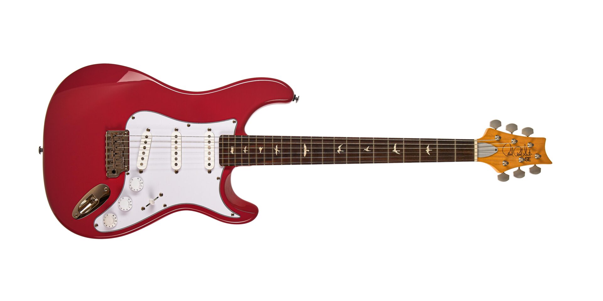 PRS SE Silver Sky Dragon Fruit Electric Guitar | John Mayer Signature Model