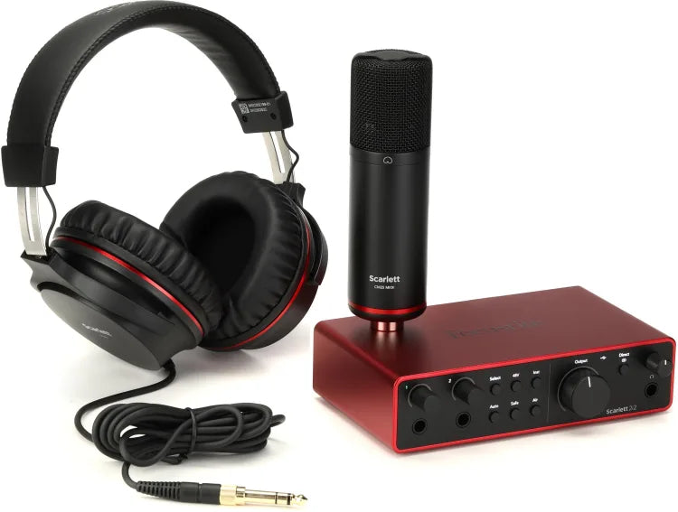 Focusrite Scarlett 2i2 Studio 4th Gen Recording Bundle | USB Audio Interface, Condenser Microphone & Headphones