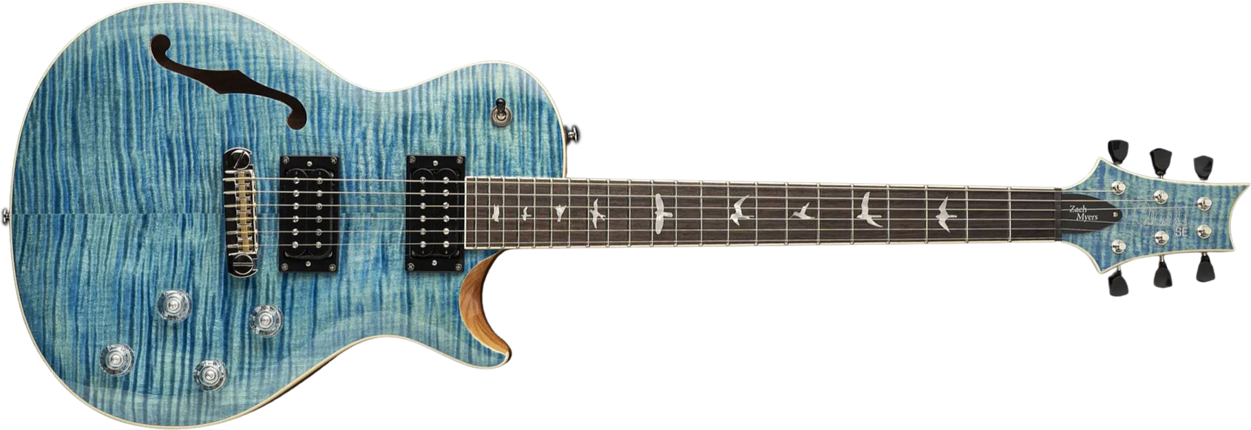 PRS SE Zach Myers Semi Hollow Electric Guitar Myers Blue | Signature Model