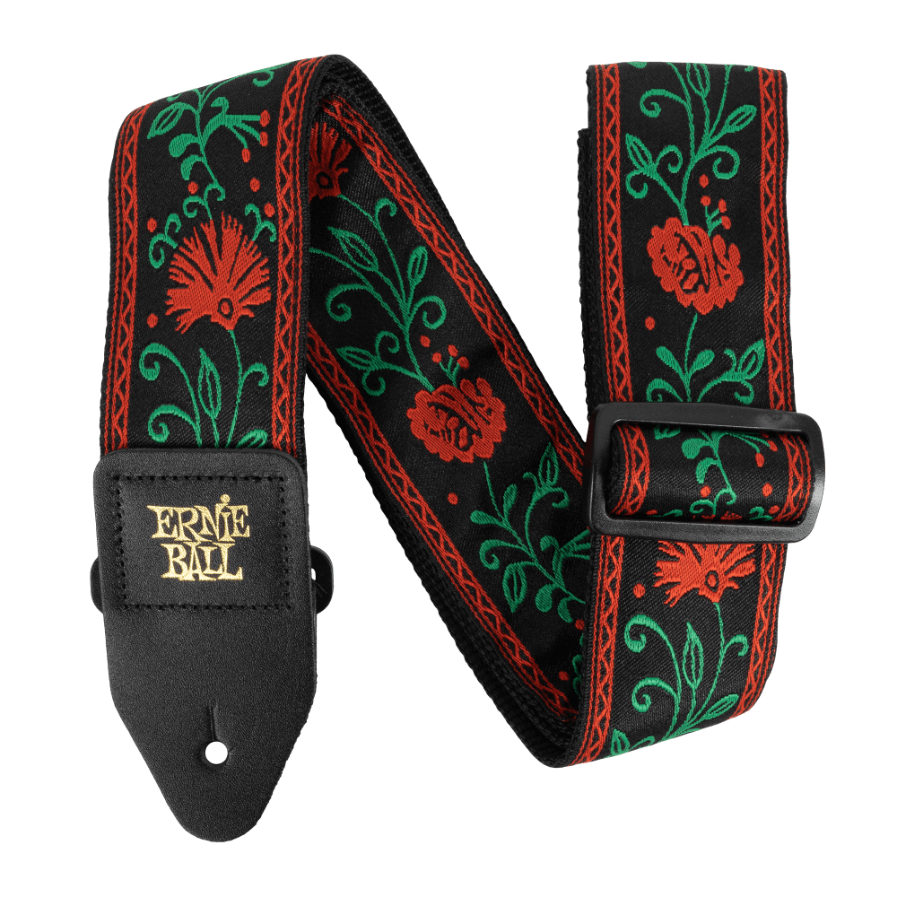 Classic Jacquard Guitar Strap/Bass Strap - Western Rose